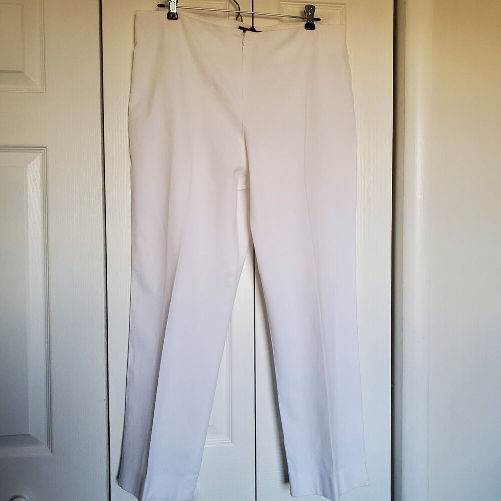White Pants by Peace of Cloth Stretchy Size 14 New York City Spring Summer core